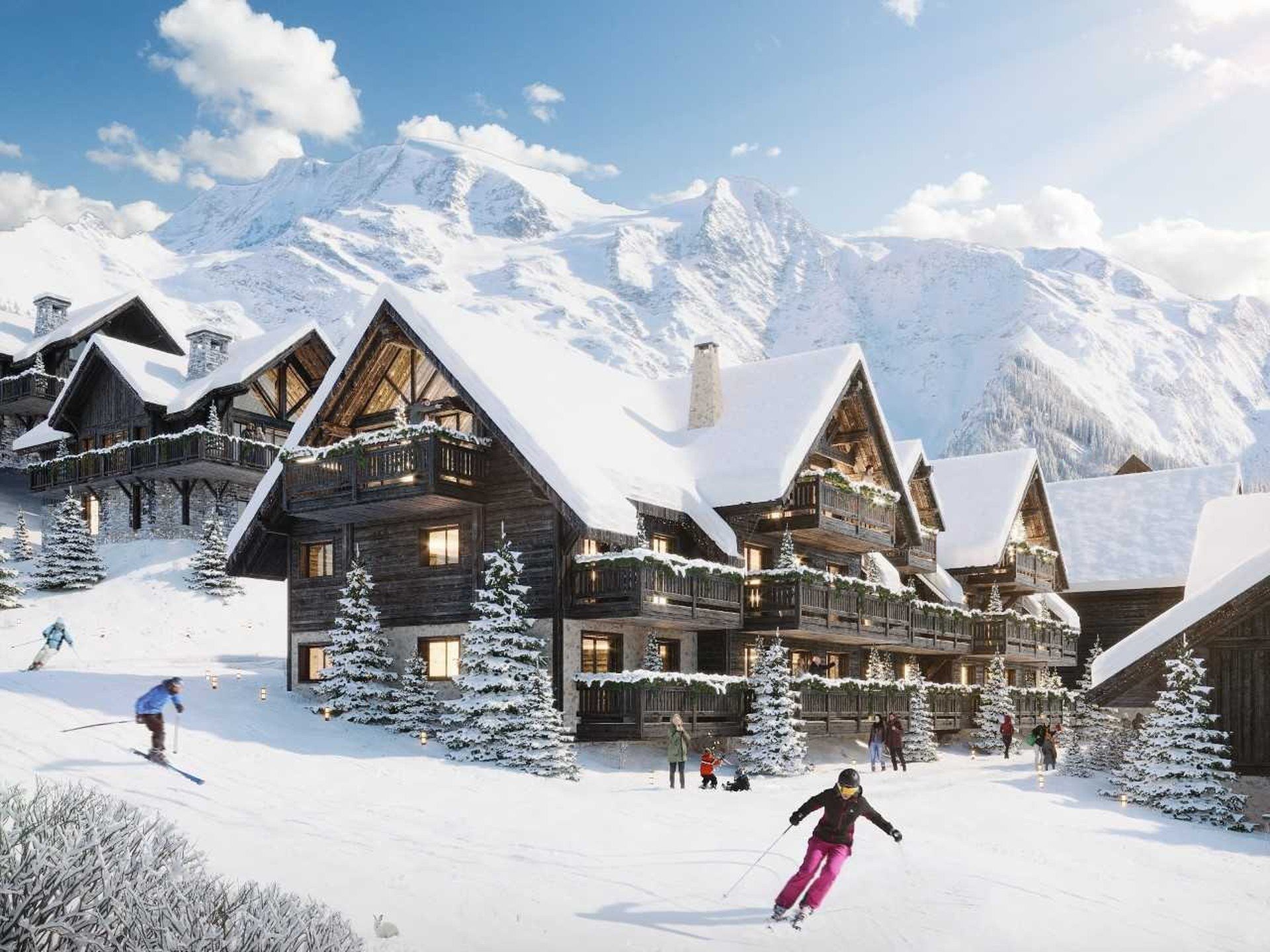Le Monde des Neiges, sur le front de neige, vue d’artiste