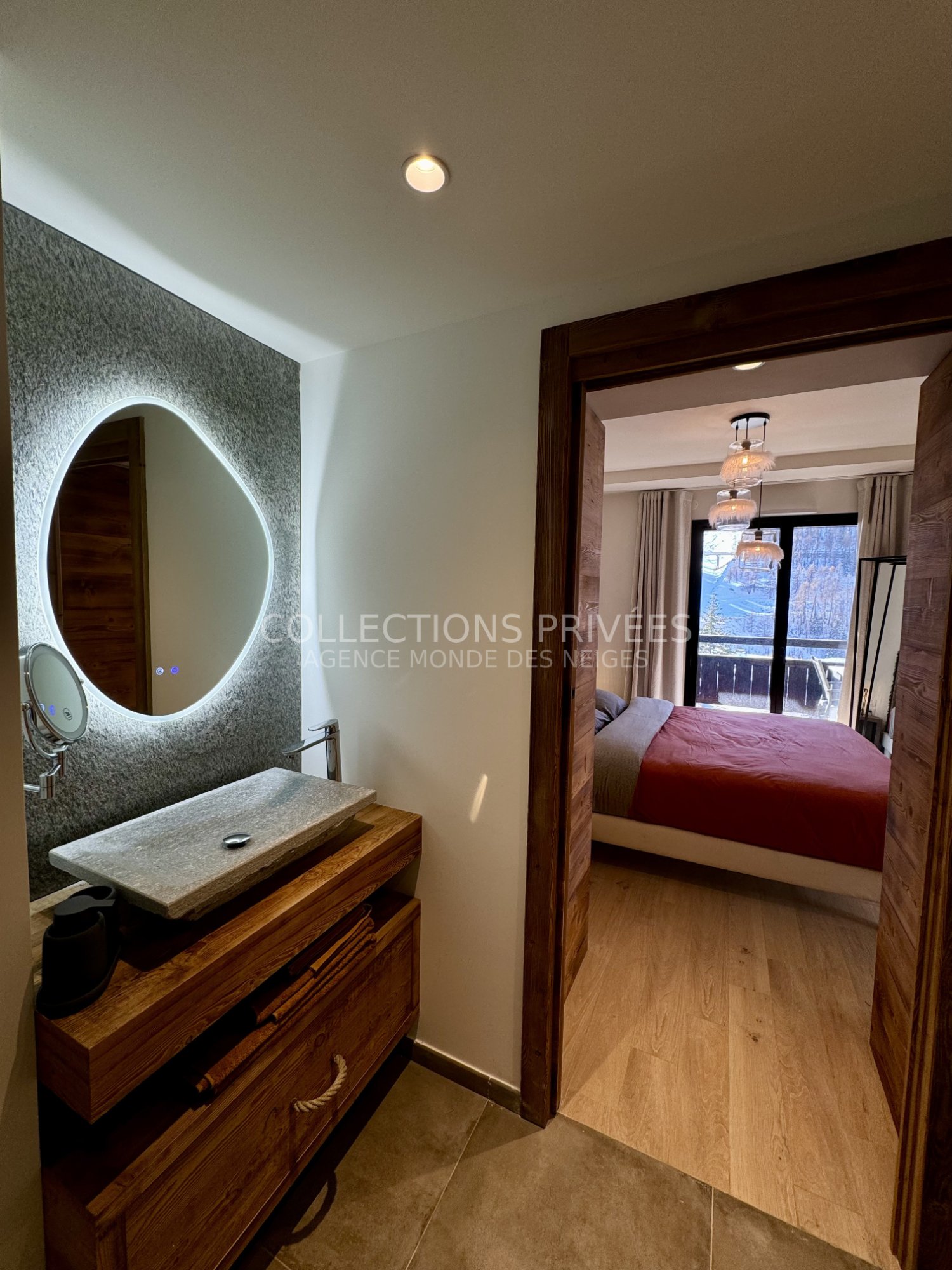 Salle d'eau appartement 3 chambres Auron Alpes Maritimes