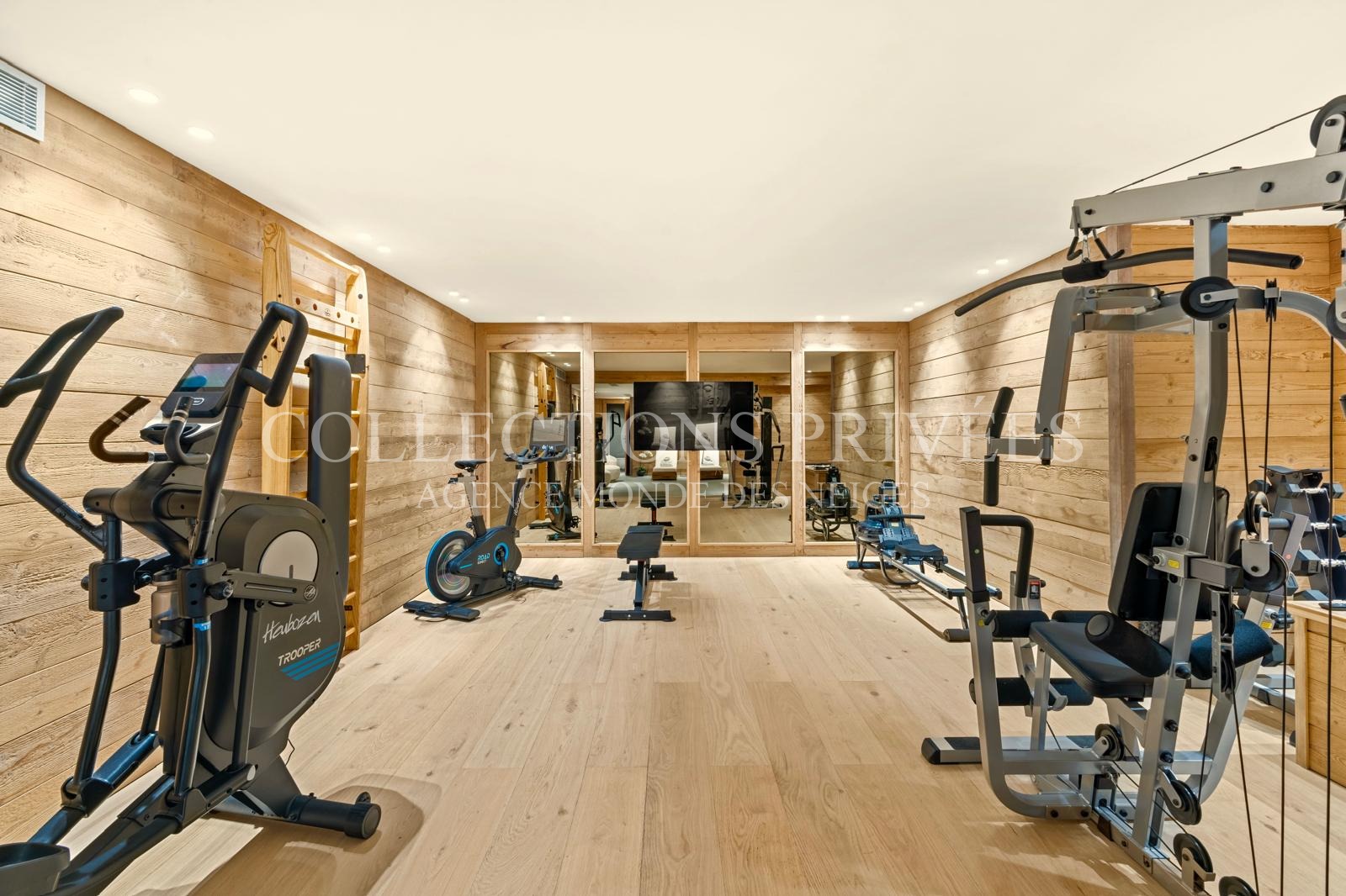 Salle de sport privée chalet luxe Auron équipements haut de gamme