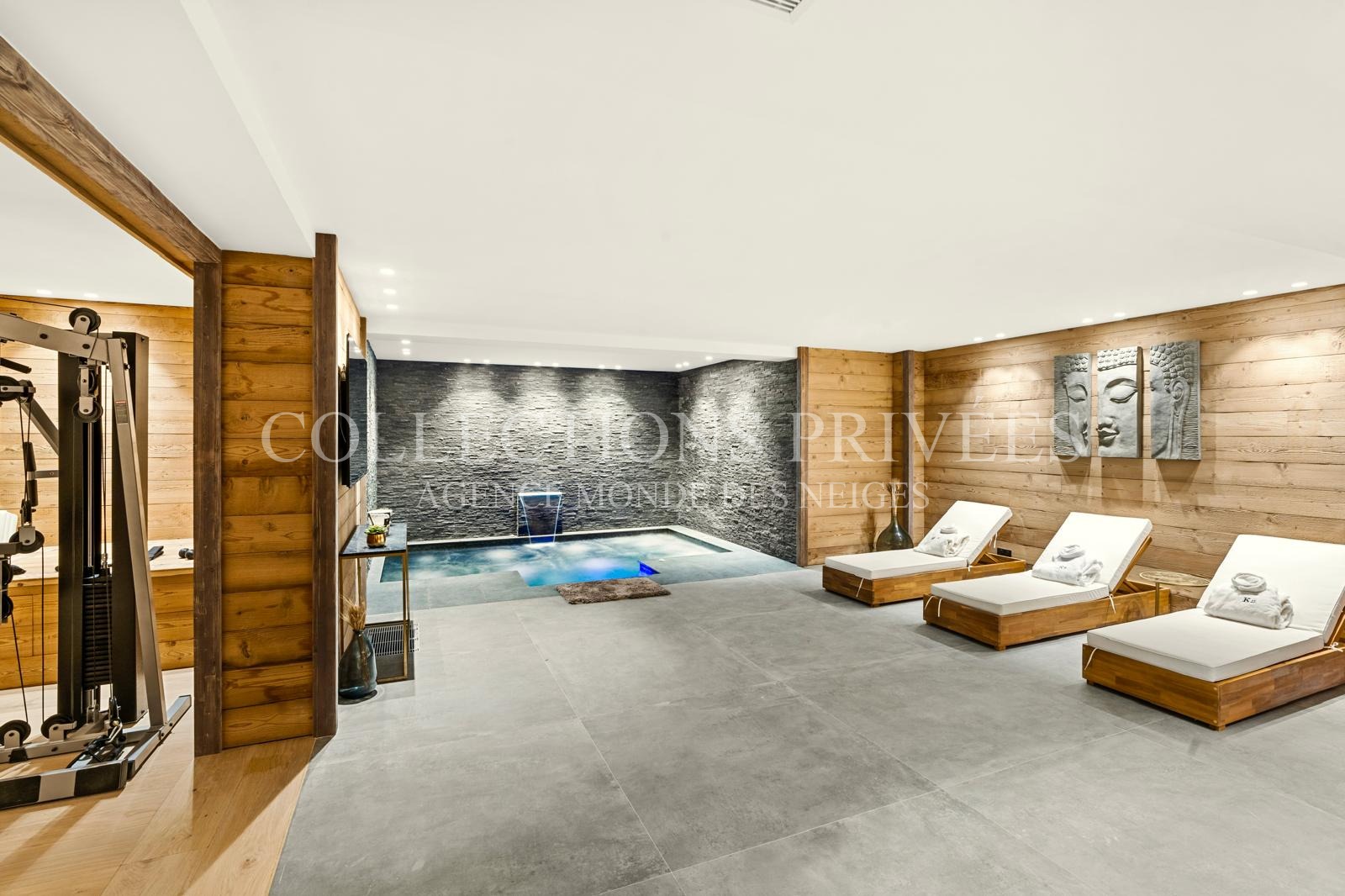 Piscine et salle de sport privées chalet prestige Auron